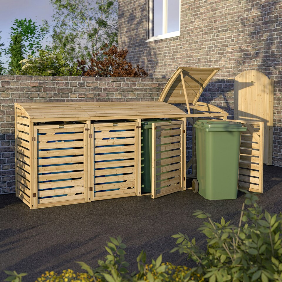 image 1 of Rowlinson Quadruple Bin Store Brown