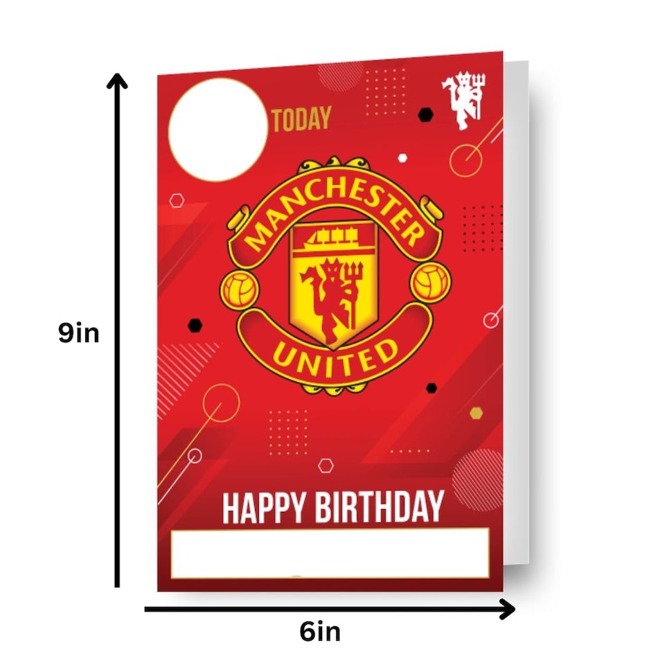 image 1 of Manchester United FC Personalise Birthday Card With Sticker Sheet