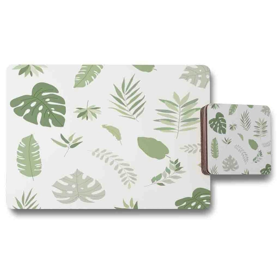 Exotic Tropical Plants Placemat & Coaster Set