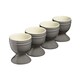 image 5 of Cooks Professional 4 Piece Egg Cup Set | Made From Durable Stoneware | Grey