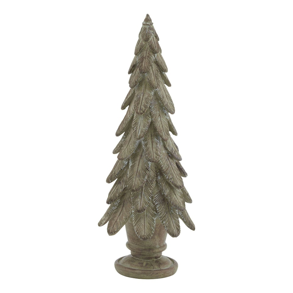 image 1 of Hill Interiors Spruce Tree Sculpture - Brown - 16cm x 6cm x 6cm