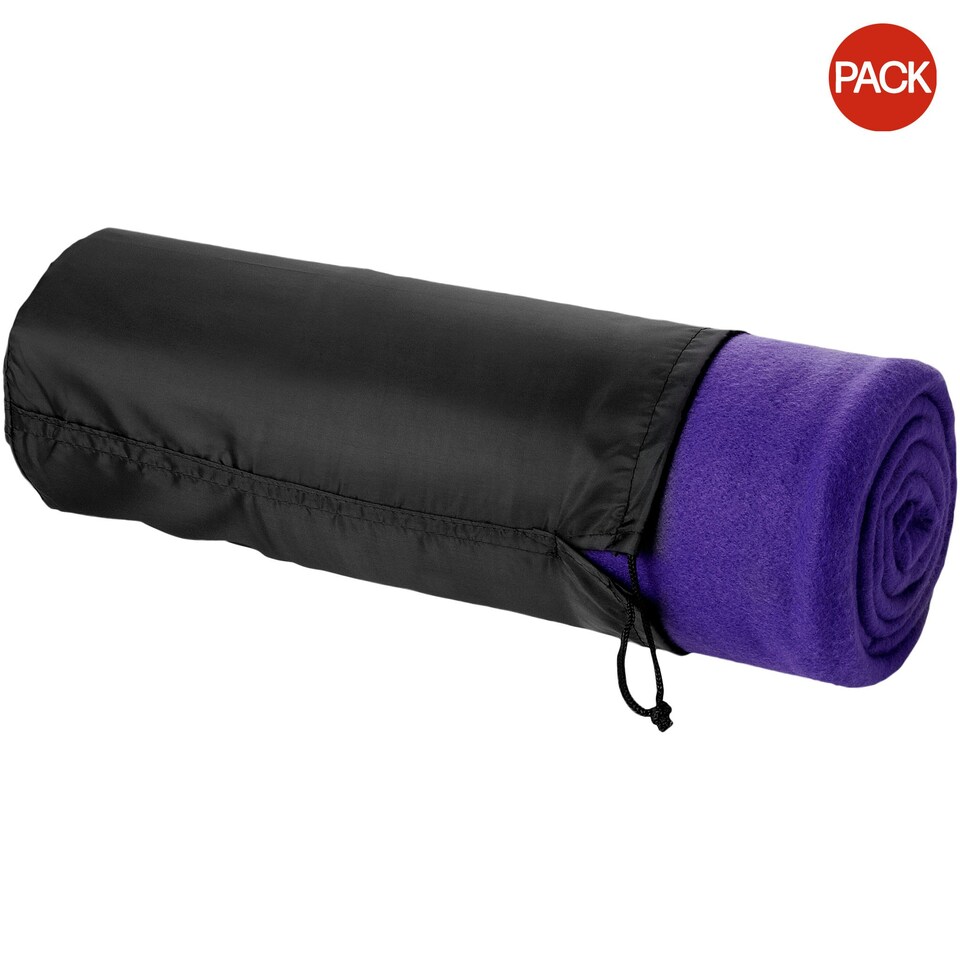 image 1 of Bullet Huggy Blanket And Pouch (Pack of 2) - Purple - 150 x 120 cm