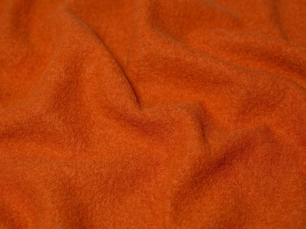 Minerva Core Range Orange 100% Pure Boiled Wool Coating Fabric for Dressmaking, 140cm / 55" Wide - per metre