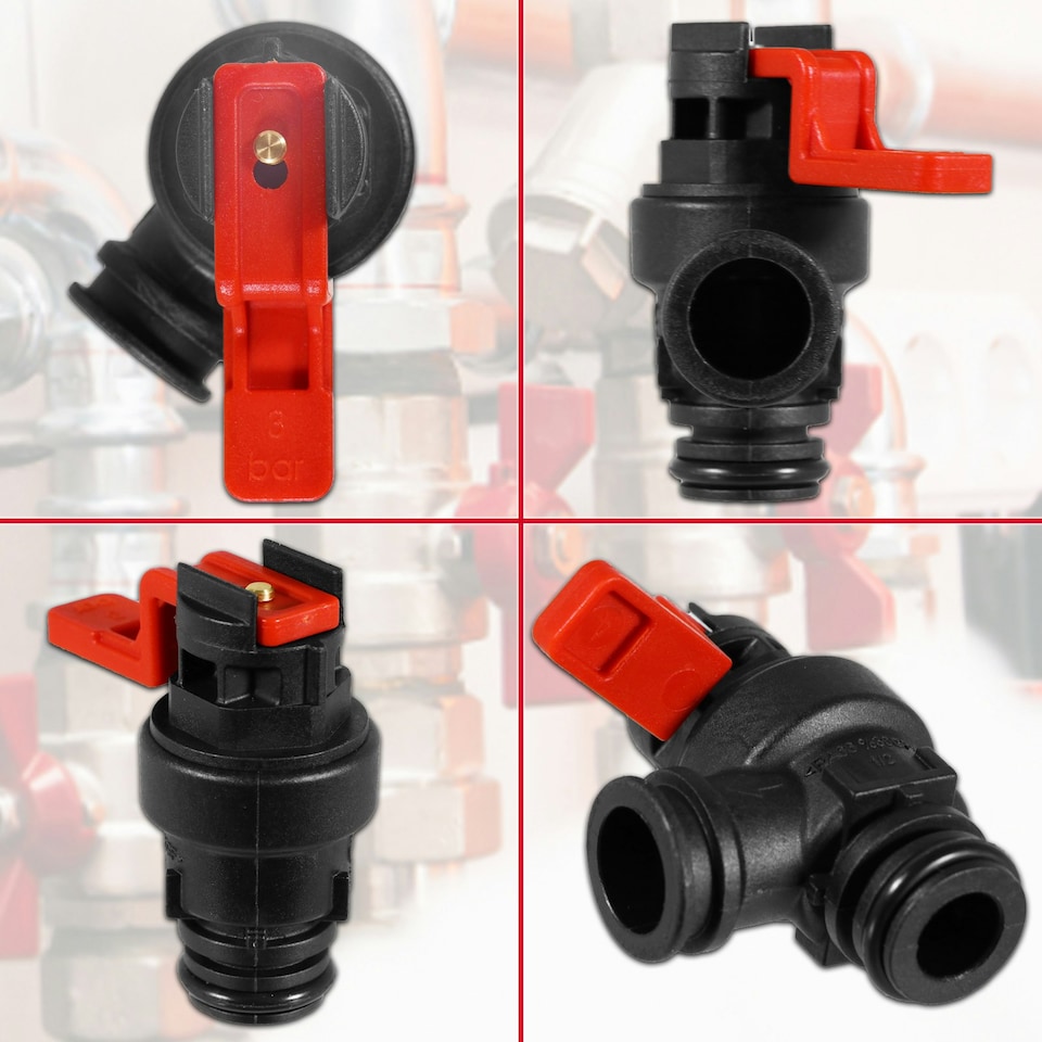 image 1 of SPARES2GO Pressure Relief Valve for Worcester Bosch Greenstar Boiler 3 Bar 1/2" BSP Safety PRV