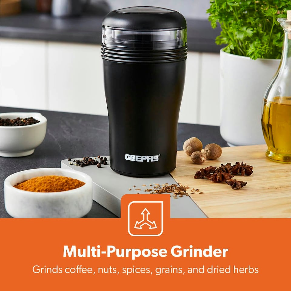 image 1 of GEEPAS Coffee Grinder Food Processor, 150W, Black