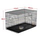 image 3 of Yaheetech 77.5 cm L x 46.5 cm W x 46 cm H Flight Cage w/ Slide-out Tray Black