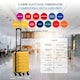 image 3 of 55x35x20cm Carry On Cabin Hard Shell Suitcase - 100+ Airlines Approved Including EasyJet (Paid), British Airways, Ryanair (Priority), TUI Yellow | Yellow/Black | Cabin Bag