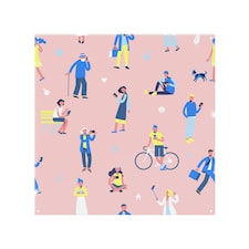 Different People With Mobile Phones And Gadgets Splash Back | White