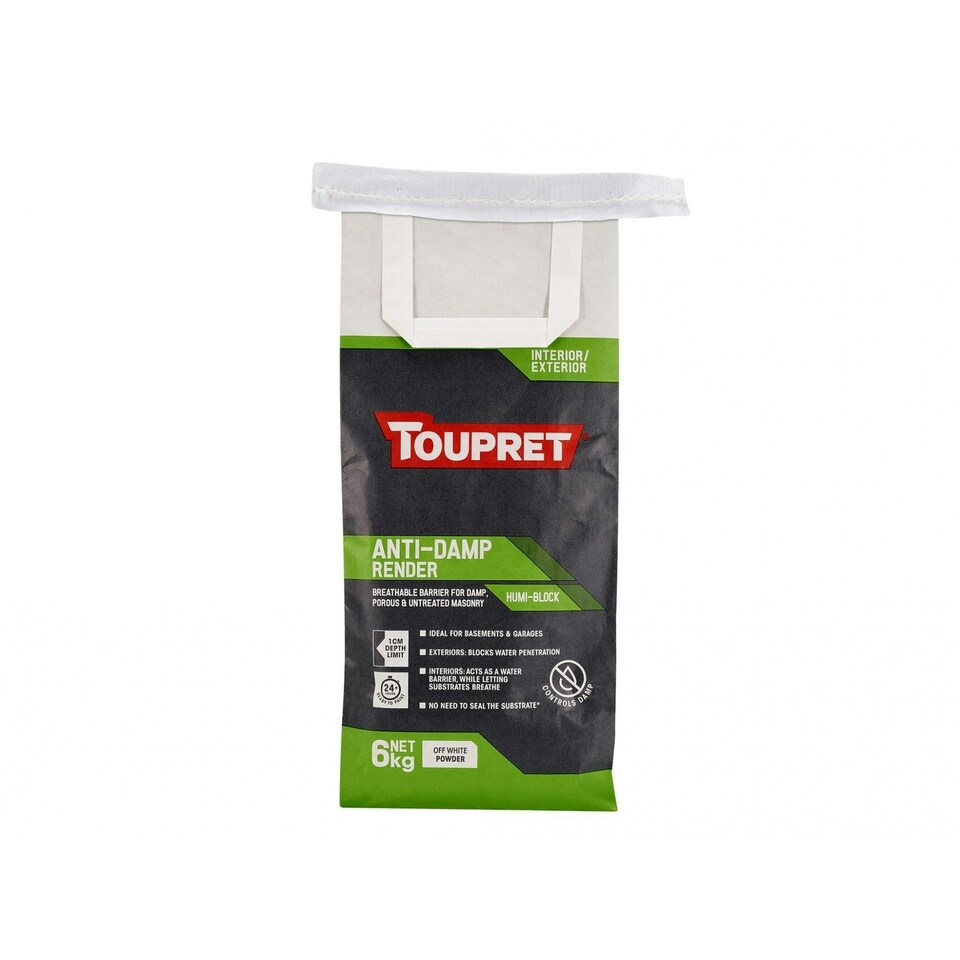 Toupret Anti-damp Render 6kg - Multi Colour - 6kg Bag