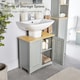 image 3 of VonHaus Shrewsbury Grey Under Sink Bathroom Cabinet