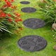 image 7 of Stepping Stones Rubber Path Walkway Stone Geo Leaves Design - Grey - Pack of 1 | Grey | Grey | Pack of 1