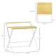 image 3 of HOMCOM Folding Desk with 2-Tier Shelf for Home Office, Maple Wood