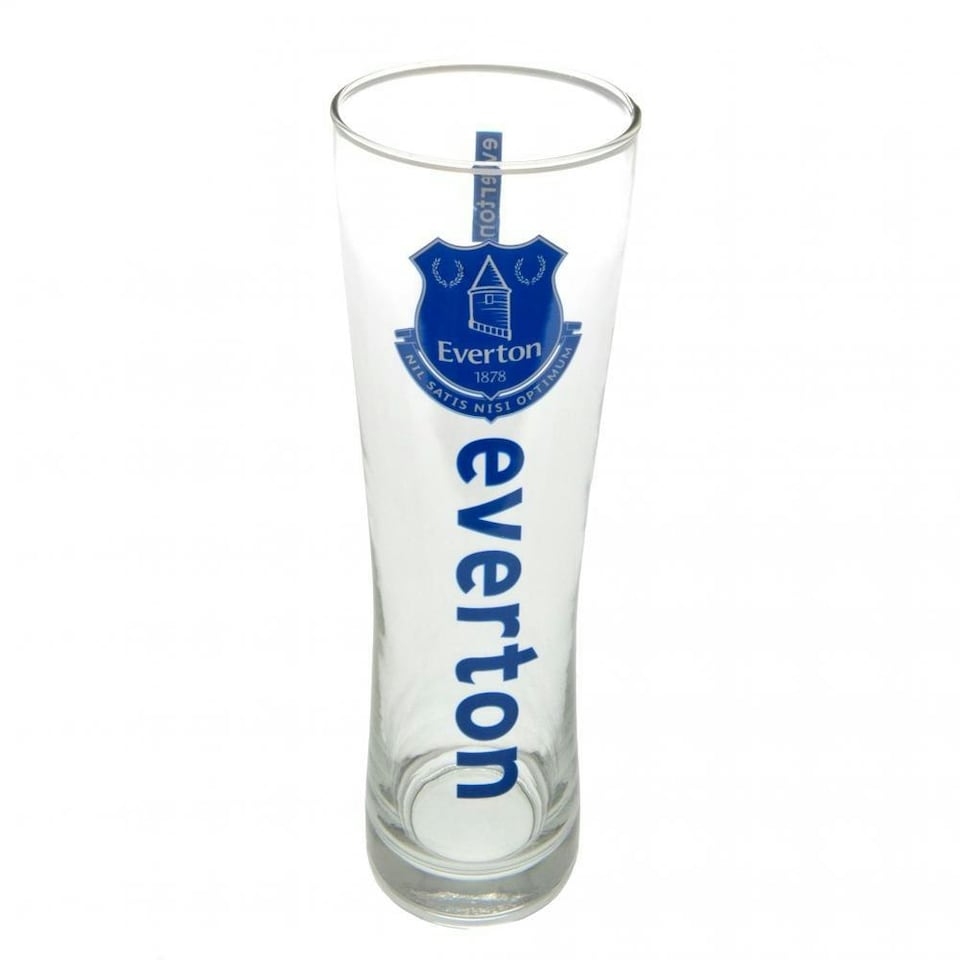 Everton FC Tall Beer Glass - Clear/Blue - One Size