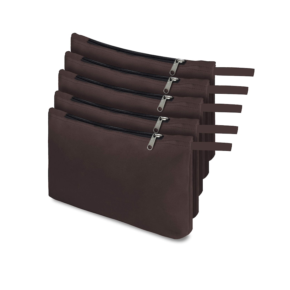 image 1 of Covers&All Tool Bag, 18 Oz Heavy Duty Waterproof Pouch with Sturdy, 7 in L x 11 in W x 7 in H, Brown