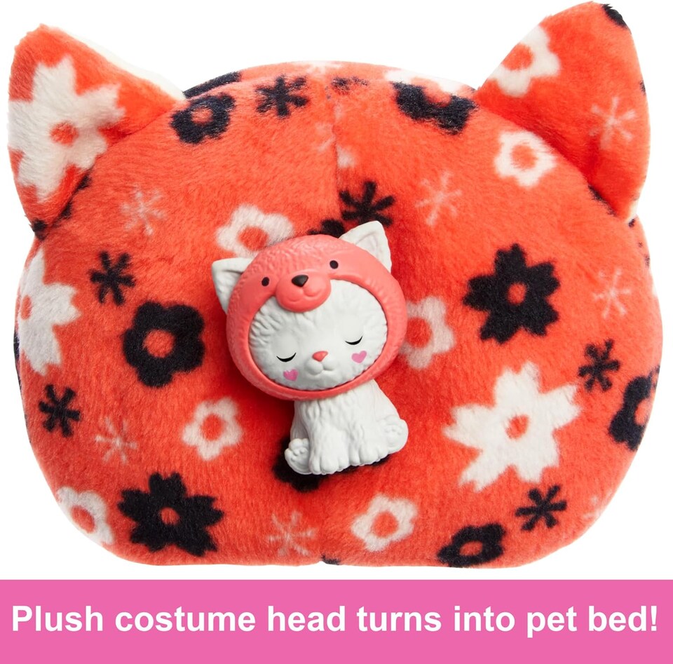 image 1 of Barbie Cutie Reveal Chelsea Doll & Accessories, Animal Plush Costume & 6 Surprises Including Color Change, Kitten as Red Panda, HRK28