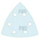 image 5 of Hook Loop Delta Sanding Abrasive Discs Pads 93mm Triangle 80 Grit Medium 5pc
