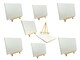image 1 of Pack of 48 20x25cm Canvas Easel Set | White