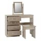 image 5 of Nevada 4 Drawer Dressing Table Set Black | Black Wood Grain