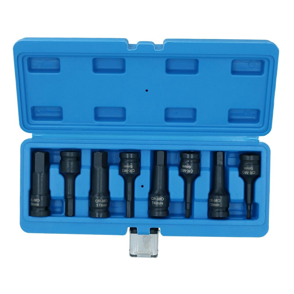 image 1 of 1/2" Drive Allen / hex key bit impact socket set H5 - H19 Metric Deep AT772