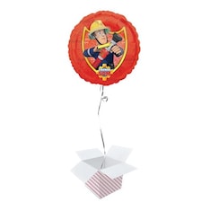 Fireman Sam Round Foil Helium Balloon - Inflated Balloon in a Box