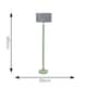 image 4 of ValueLights Bobbins Sage Green Floor Lamp Pleat Powder Blue Shade | Green | Blue