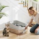 image 2 of PawHut XL Stainless Steel Cat Litter Box with High Sides, 60 x 40 x 30 cm Grey
