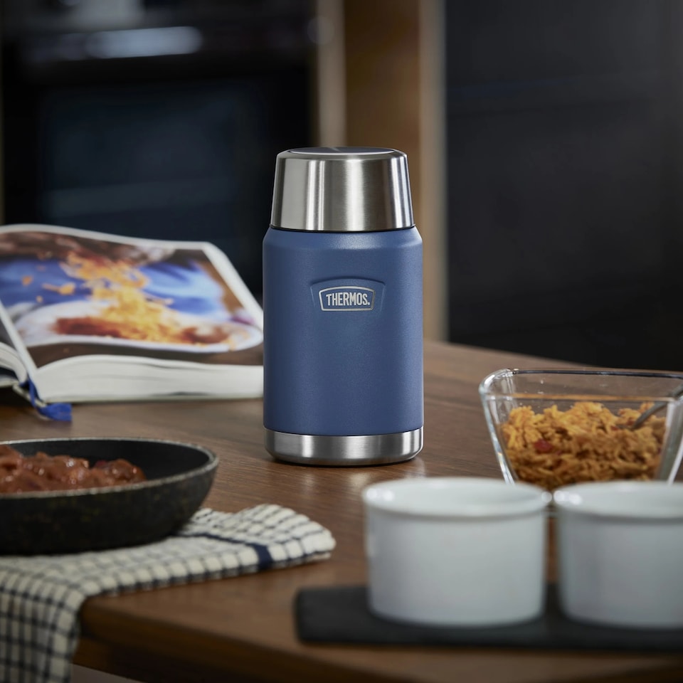 image 1 of Thermos Icon Series Stainless Steel Food Flask 710ml Navy
