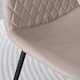 image 4 of Furniturebox 2x Corona Black Leg Cappuccino Beige Faux Leather Dining Chair