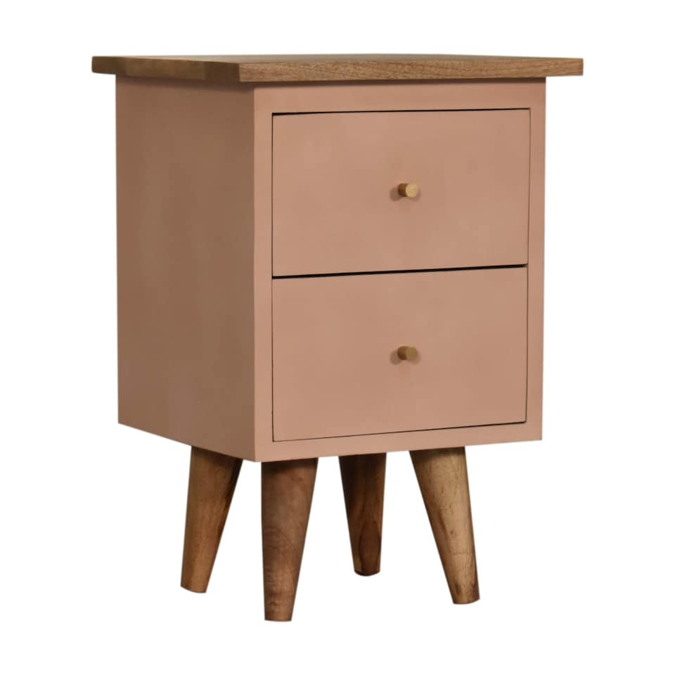 image 1 of Blush Pink Hand Painted Bedside