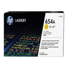 HP 654A Yellow Standard Capacity Toner 15K pages for HP Color LaserJet Enterprise M651 - CF332A N/A