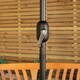 image 5 of Outdoor 4 Person Rectangular Wooden Dining Table Chairs & Bench with Grey Havana Parasol & Base