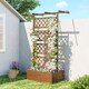 image 2 of Outsunny Wooden Trellis Planter, Raised Garden Bed for Climbing Plants, Natural