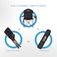 image 7 of Get Fit Set of 2 Camping Chairs Outdoor Folding Chair, Magazine Pocket, Cup Holder & Carry Bag Weight Capacity of 130kg - Black