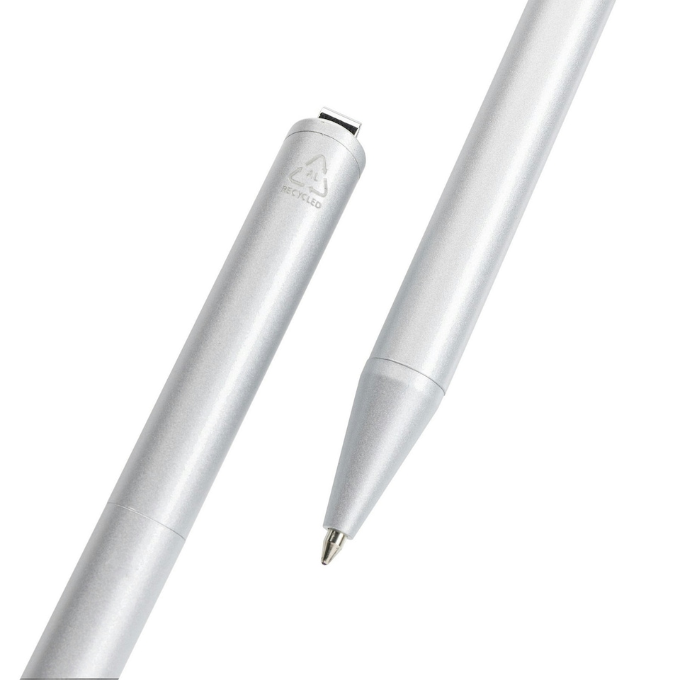 image 1 of XD Collection Xavi Recycled Pen - Silver - 14.2cm x 1cm