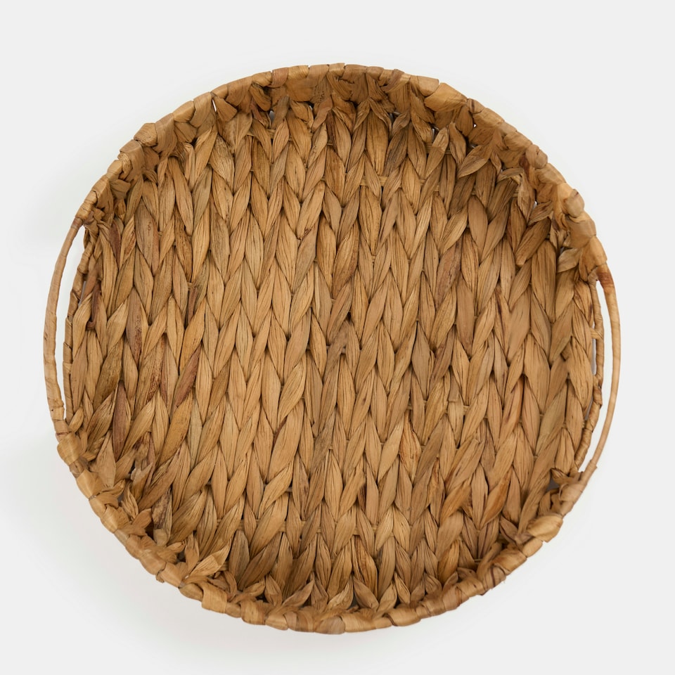 image 1 of OHS Seagrass Home Living Decor Accessory Storage Organiser Display Serving Tray Brown