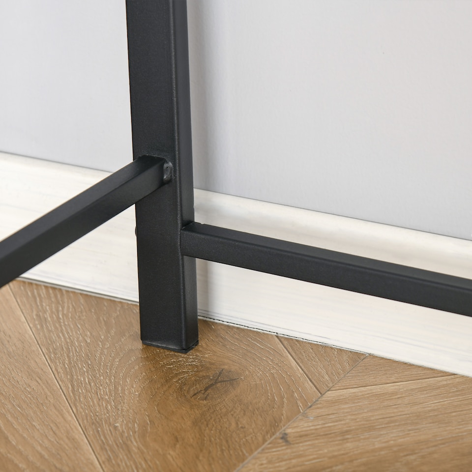 image 1 of HOMCOM Writing Desk Computer Table Home Office PC Laptop Workstation Storage Shelf 84L x 45W cm Walnut