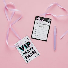 VIP Pass Party Invitations - Pack of 10