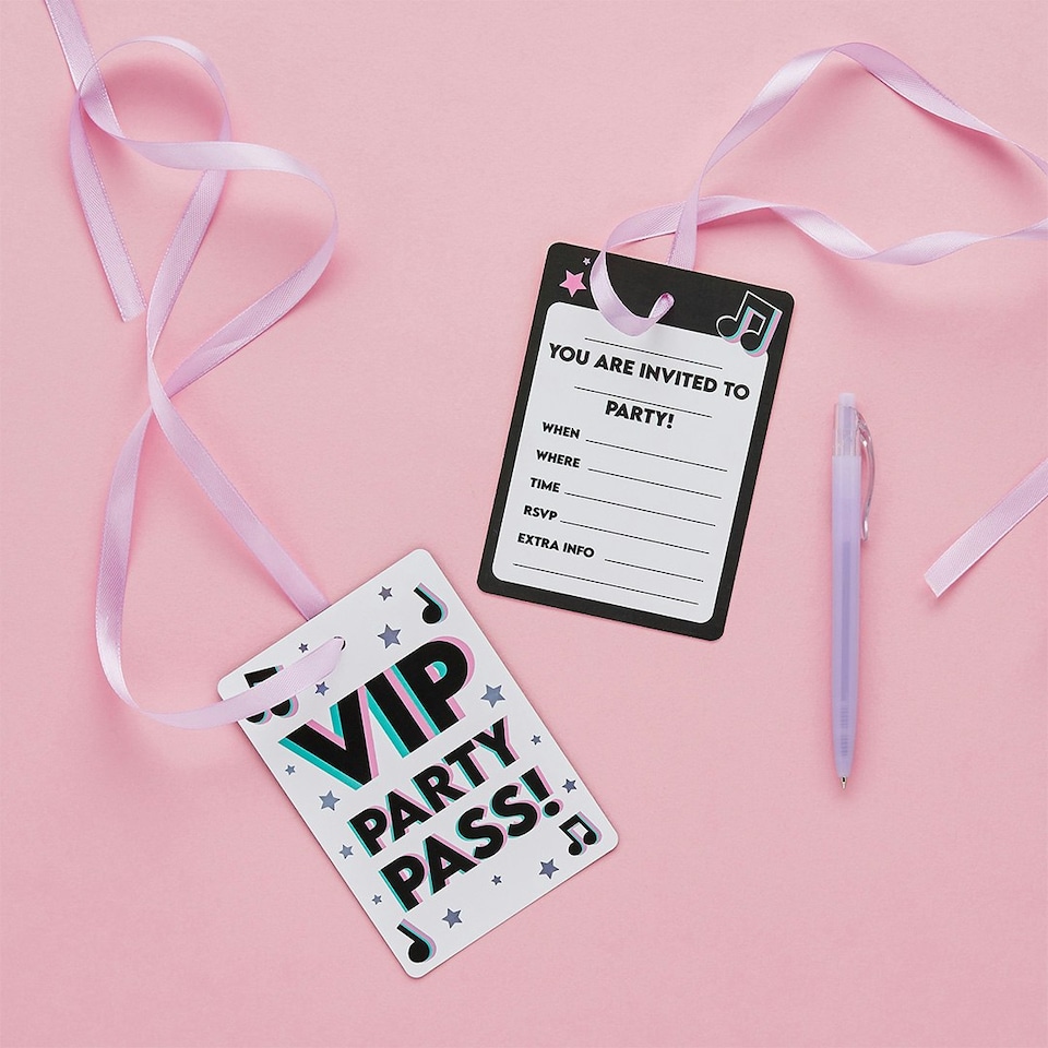 image 1 of VIP Pass Party Invitations - Pack of 10