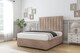 image 2 of Sloomy Kansas Mink Naples Divan Bed With Mattress No Drawers With 54" Floor Standing Headboard 6' Super King | Brown | Mink | Super King | 1