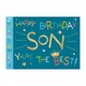 image 1 of Words 'n' Wishes Birthday Card for Son, Foiled Letters, Multicoloured, 22 x 15.8 cms