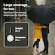 image 3 of Umbrella Reinforced Windproof J-Handle Water-Resistant Cover Travel - U Shaped 91cm Canopy