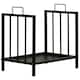 image 1 of Outsunny Firewood Log Holder Wood Storage Rack w/ Handles Outdoor Indoor, Black