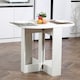 image 8 of HOMCOM Folding Dining Table, Space-saving Drop Leaf Table for Small Space, Kitchen, Dining Room, White