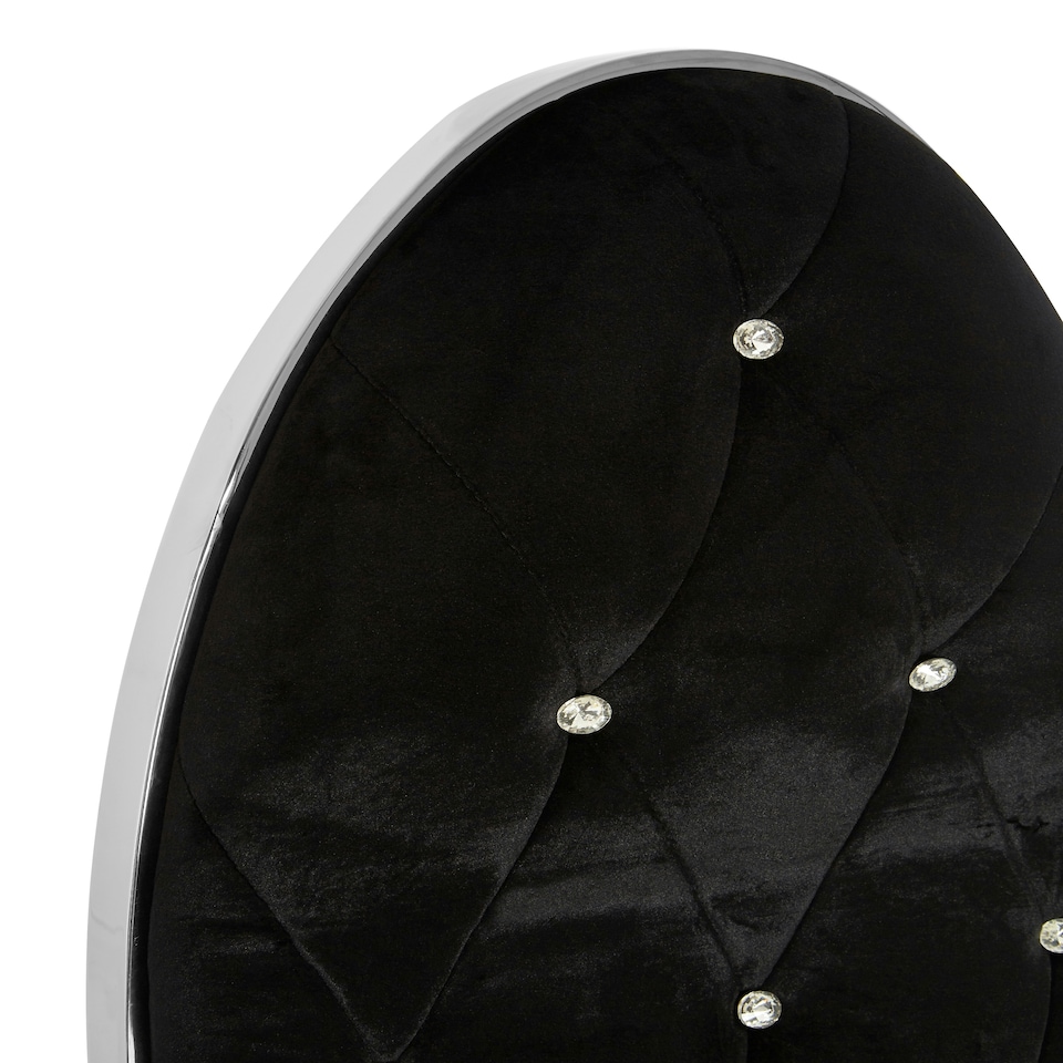 image 1 of Interiors By Premier Luxurious Design Silver Baroque Chair, Comfortable Dining Chair For Kitchen, Comfortable Velvet Dining Chair Black