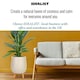 image 8 of Plaited Style Beige Planter with Legs, Round Indoor Plant Pot Stand for Indoor Plants by Idealist Lite D30 H43 cm, 19L