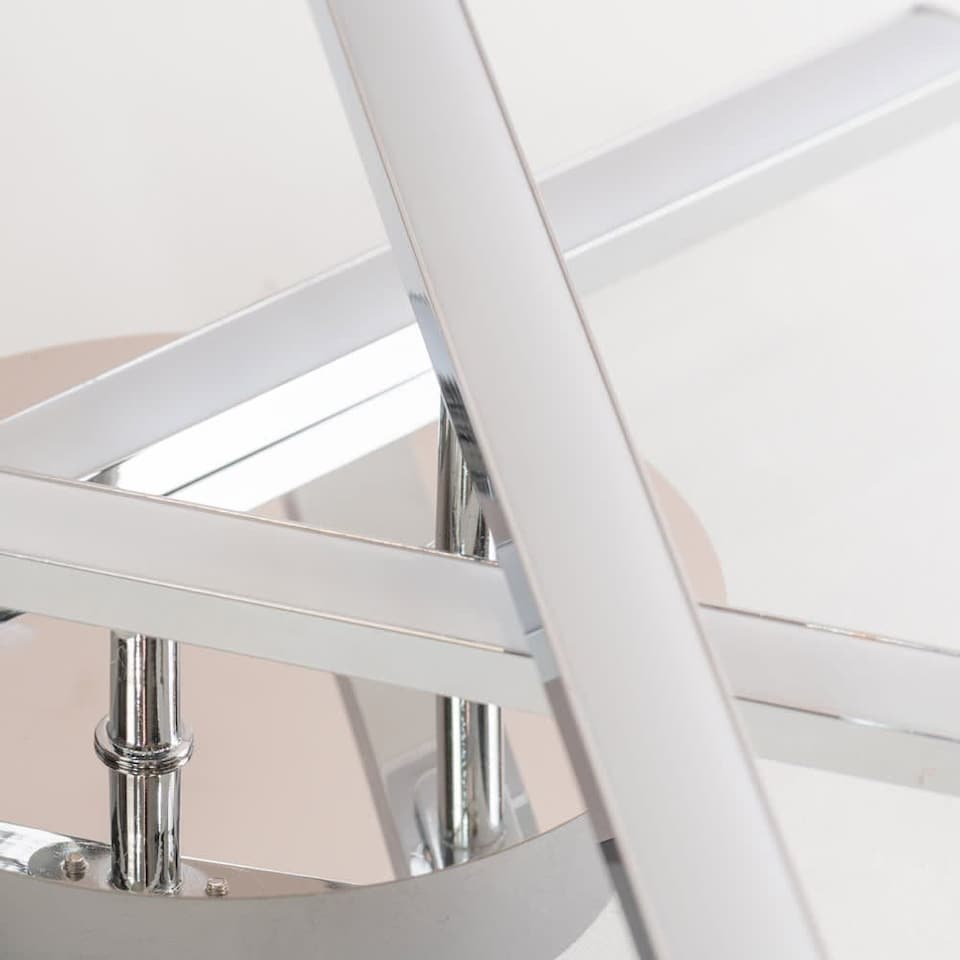 image 1 of ValueLights Infinity Chrome Crossover Integrated LED Ceiling Light | Silver