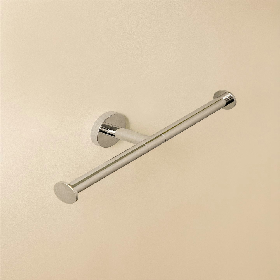 image 1 of Cosmic Wall Mounted Toilet Roll Holder with Durable Metal Chrome Finish 29 cm