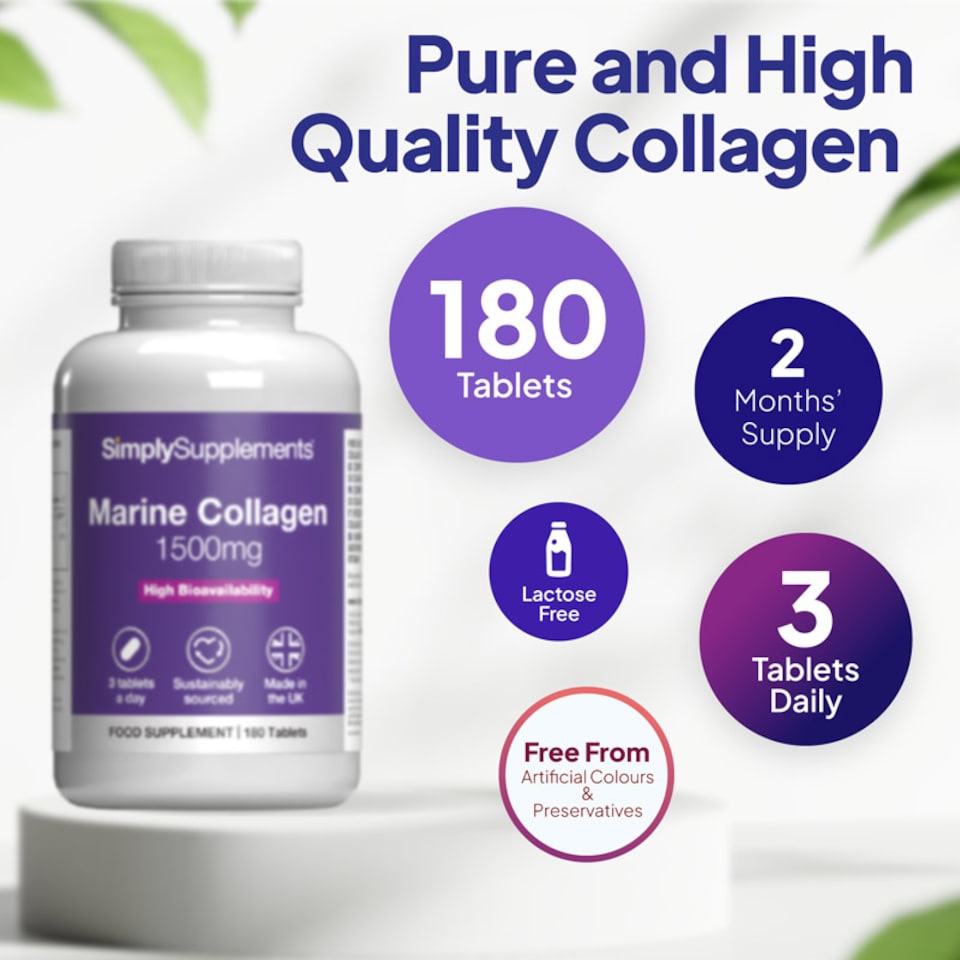 image 1 of Marine Collagen 1500mg - 180 Tablets | Multi