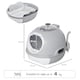 image 9 of PawHut Futuristic Capsule-Shaped Cat Litter Box w/ 2 Doors Scoop Drawer Grey