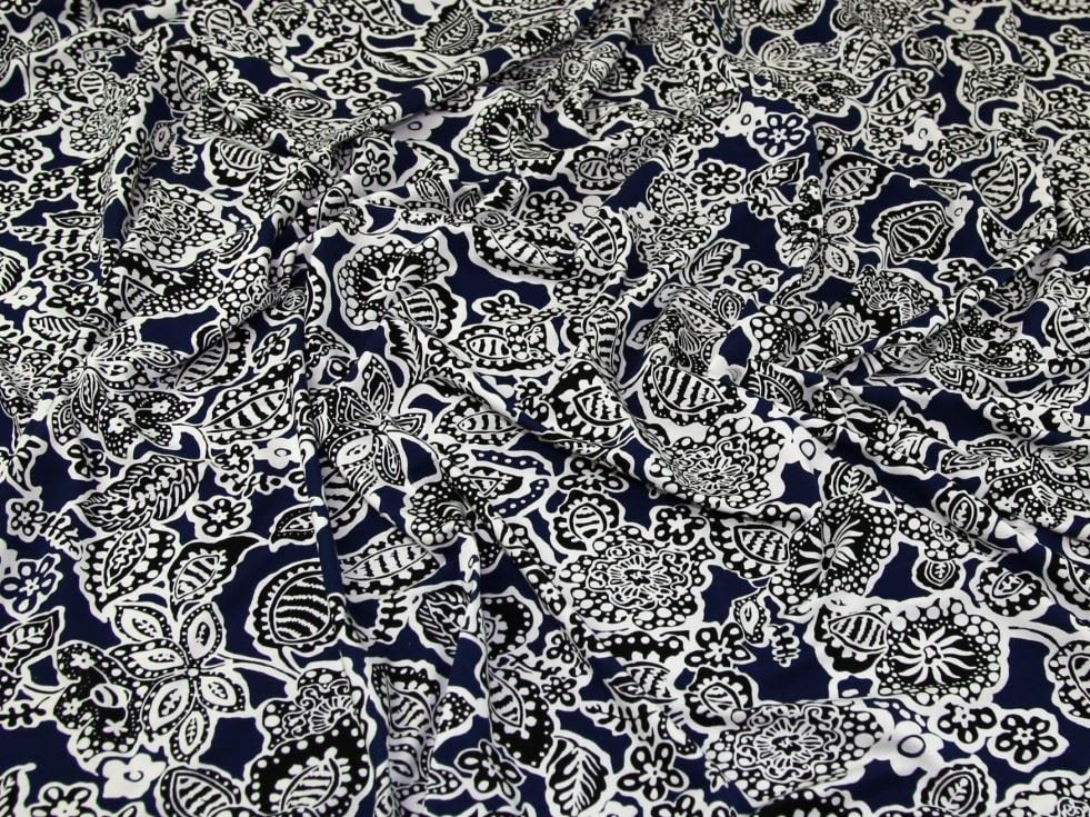 Navy Viscose Jersey Stretch Knit Fabric for Dressmaking, 140cm / 55" Wide - per metre